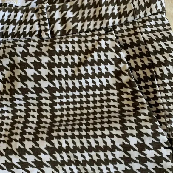 Women’s Michael Kors Houndstooth Print Pants Brown/White Size 6 EUC - Picture 5 of 9